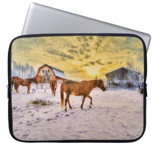 Capa Para Notebook Cavalos - Tema Ocidental Americano