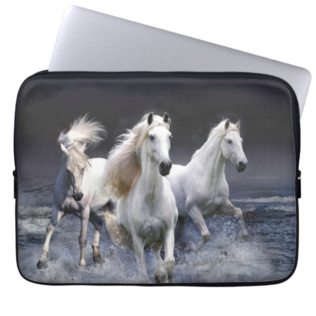 Capa Para Notebook Cavalos travesseiros decorativos (Frente)