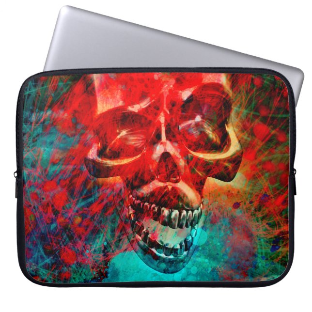Capa Para Notebook Caveira colorida (Frente)