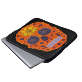 Capa Para Notebook Caveira de Flor 1