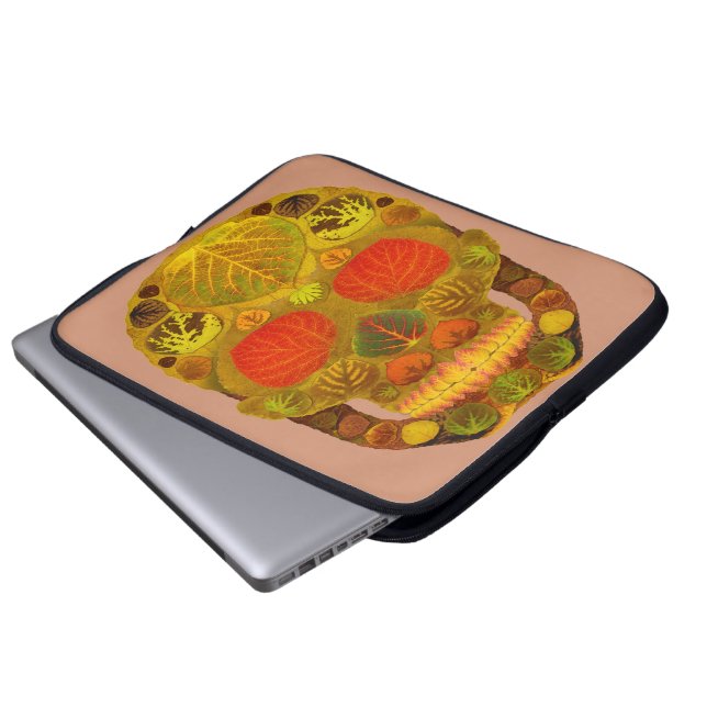 Capa Para Notebook Caveira de Folha de Aspen 12 (Frente Inferior)