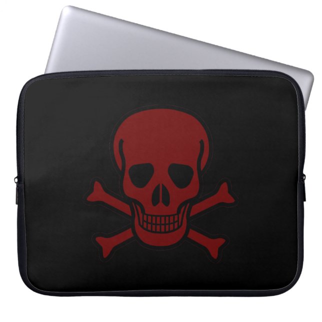 Capa Para Notebook Caveira e Ossos (Frente)