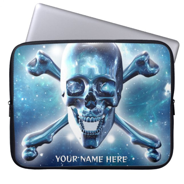 Capa Para Notebook Caveira espacial. Personalizado (Frente)
