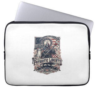 Capa Para Notebook Ceifador da Liberdade Patriótica Esqueleto Patriot