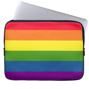 Capa Para Notebook Celebração Colorida de Stripes Arco-Íris