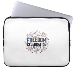 Capa Para Notebook Celebração da Liberdade Camisa Patriótica de 4 de
