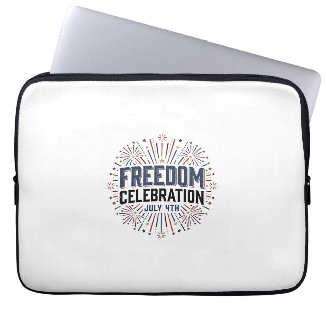 Capa Para Notebook Celebração da Liberdade Camisa Patriótica de 4 de  (Frente)