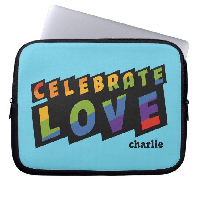 Capa Para Notebook Celebrar bolsas de laptop personalizadas de monogr (Frente)