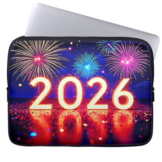 Capa Para Notebook Celebre 2026: Design de Faísca de Futuro Brilhante (Frente)