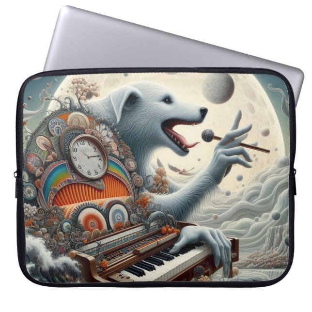 Capa Para Notebook Celestial Canis Pianist (Frente)