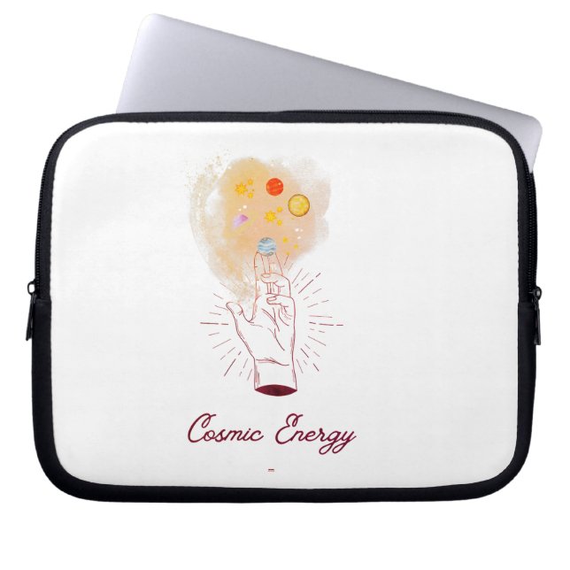 Capa Para Notebook Celestial Cosmic Hand Electronics Bag - Minimalist (Frente)