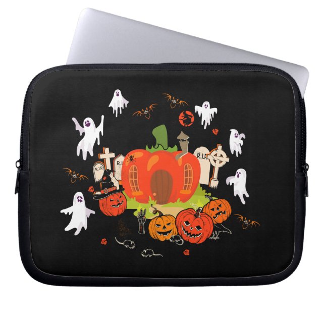 Capa Para Notebook Cena de Gravidez Spookeen Pumpkin (Frente)