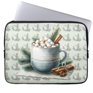 Capa Para Notebook Cena de Marshmallow de Cacau de Inverno Aconchegan