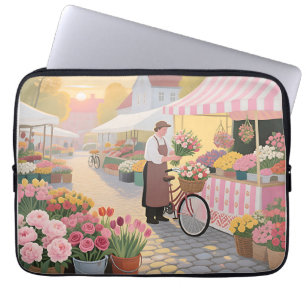 Capa Para Notebook Cena de Rua da Flor Ensolarada