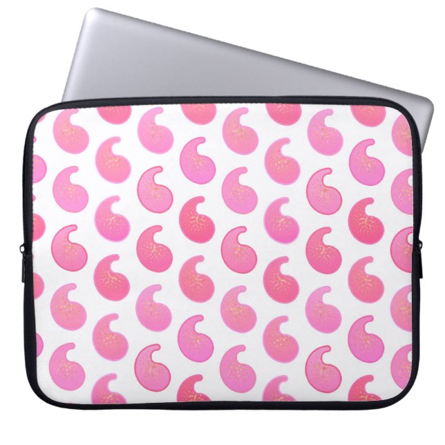 Capa Para Notebook Cenário rosa-menta em branco (Frente)