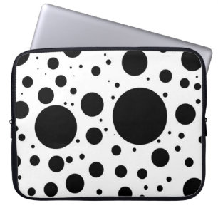 Capa Para Notebook Centenas de pontos e de círculos pretos no tamanho