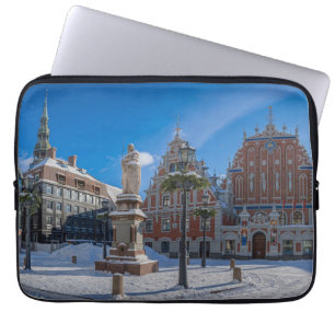 Capa Para Notebook Centro histórico de cidades em Riga, Letónia