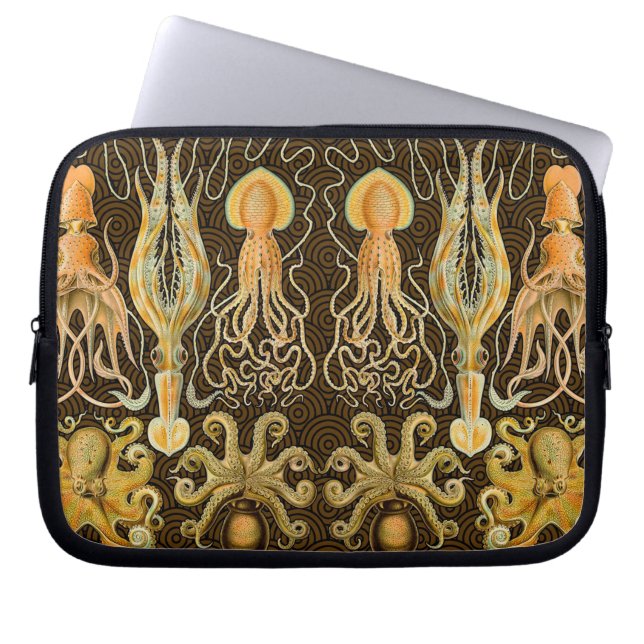 Capa Para Notebook Cephalopota Octopus Natureza Marinha Lula (Frente)