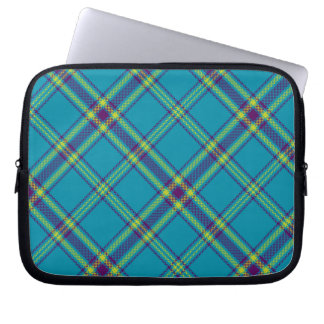 Capa Para Notebook Cerceta/roxo/bolsa de laptop da xadrez Tartan do