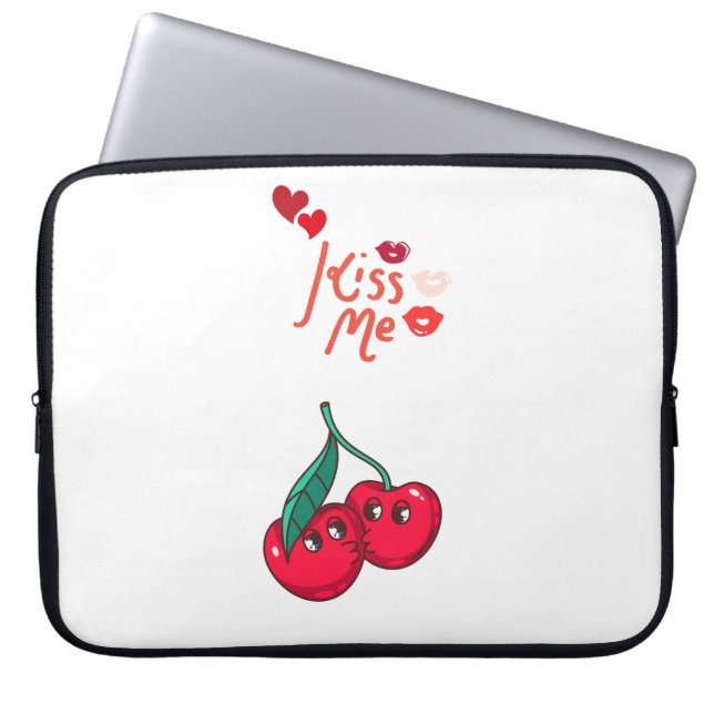 Capa Para Notebook Cerejas engraçadas apaixonadas (Frente)