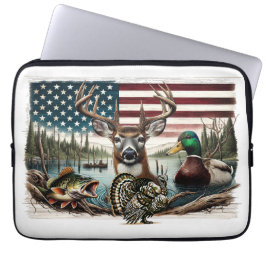 Capa Para Notebook Cervo e Campo Americano
