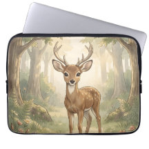Cervo fofo vintage na floresta