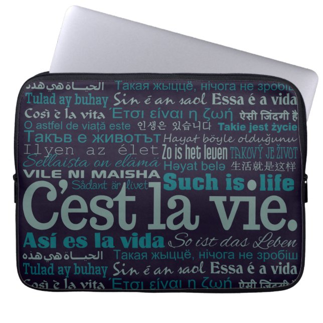 Capa Para Notebook C'est La Vie bolsas de laptop personalizadas (Frente)