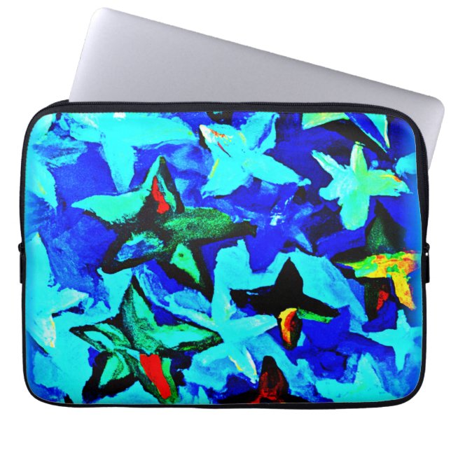 Capa Para Notebook Céu Azul da Noite Estrelada. Comprar Agora (Frente)
