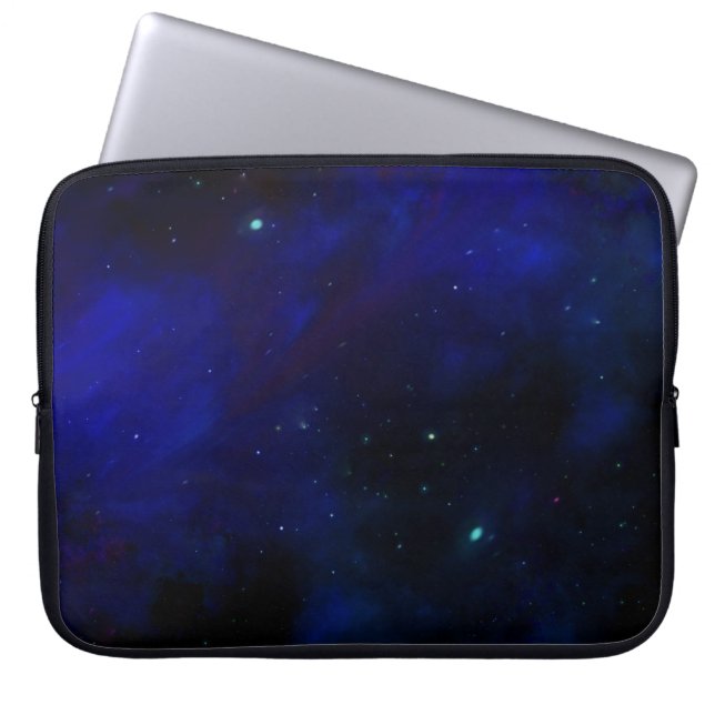 Capa Para Notebook Céu Azul Meia-Noite com Estrelas (Frente)