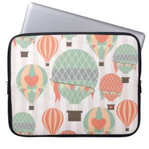Capa Para Notebook Céu listrado cor-de-rosa de aumentação Pastel d