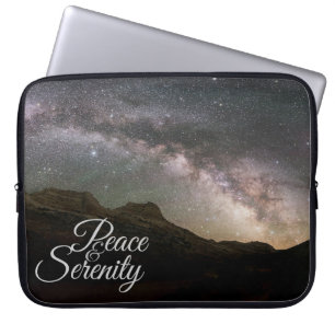 Capa Para Notebook Céu nocturno da montanha da paz & da serenidade
