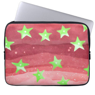 Capa Para Notebook céu vermelho com estrelas