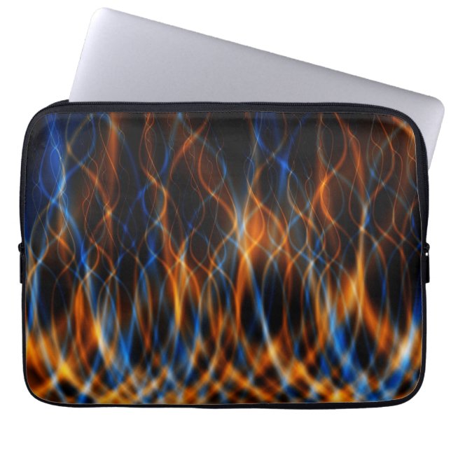 Capa Para Notebook Chamas Fractais Coloridas (Frente)