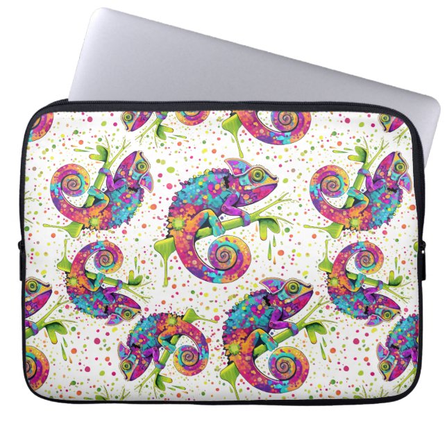 Capa Para Notebook Chameleon Paint mantém estilo aquarela (Frente)