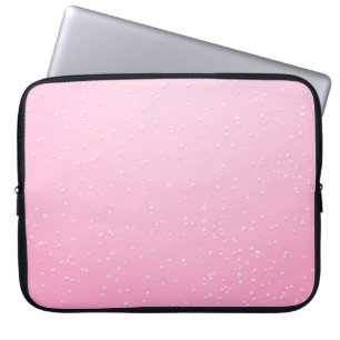 Capa Para Notebook Champanhe Rosa com Arte de Fundo das Pequenas Bolh