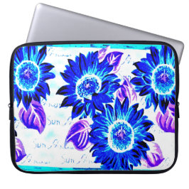 Capa Para Notebook Change the Color Blue Sunflower