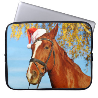 Capa Para Notebook Chapéu de Papai Noel engraçado Cavalo Natal Samsun