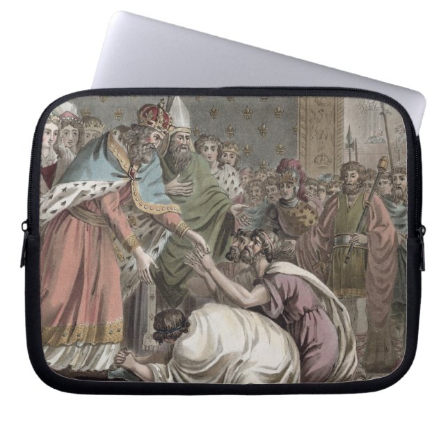Capa Para Notebook Charlemagne (742-814) recebe os embaixadores para (Frente)