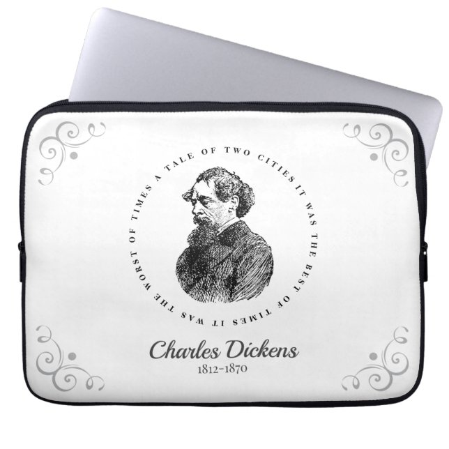 Capa Para Notebook Charles Dickens Portrait e Cote (Frente)