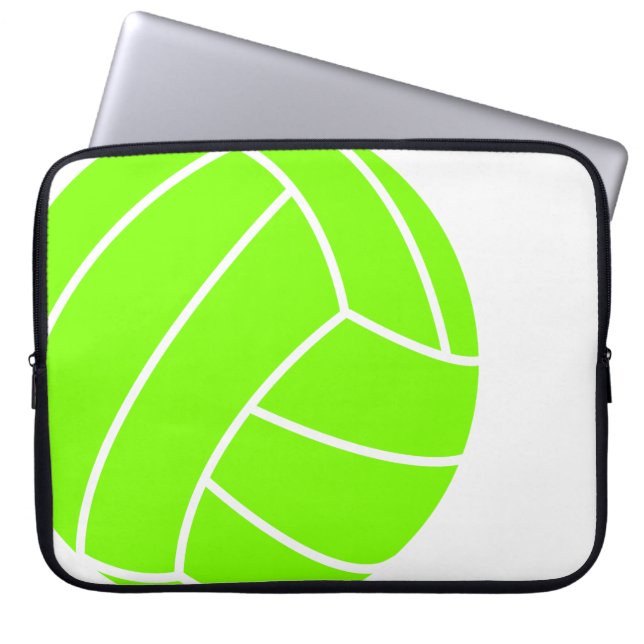 Capa Para Notebook Chartreuse, Neon Green Voleibol (Frente)