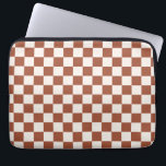 Capa Para Notebook Checar o quadro de verificação do Terracotta com v<br><div class="desc">Padrão Verificado - Tons terrestres do tabuleiro de checagem do terracotta.</div>