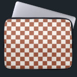 Capa Para Notebook Checar o quadro de verificação do Terracotta com v<br><div class="desc">Padrão Verificado - Tons terrestres do tabuleiro de checagem do terracotta.</div>