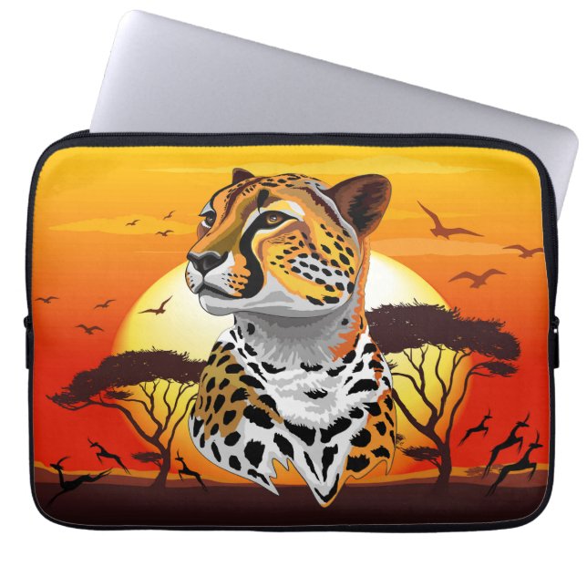 Capa Para Notebook Cheetah African Feline Wild Animal (Frente)