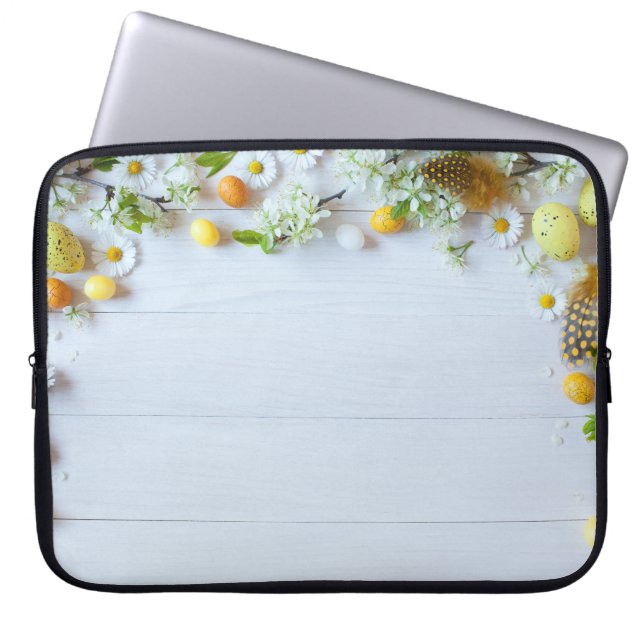 Capa Para Notebook Cheiro de Cereja páscoa: Ovos Amarelos. (Frente)