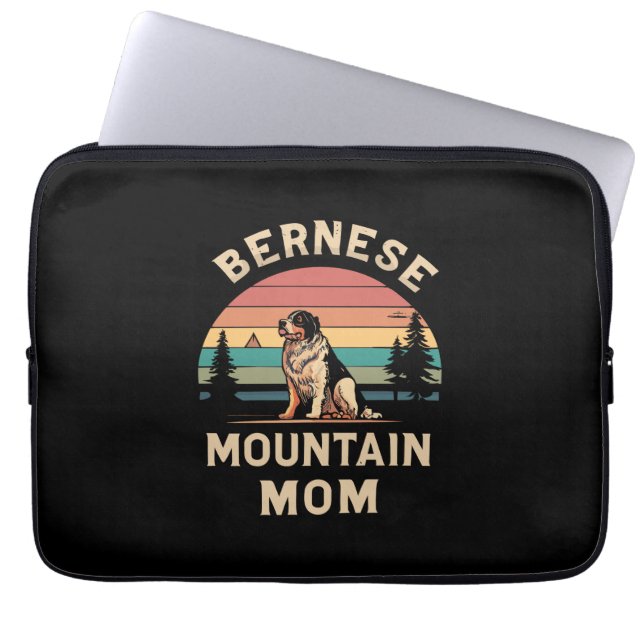 Capa Para Notebook Cherish Your Love: Bernese Mountain Dog Mãe (Frente)