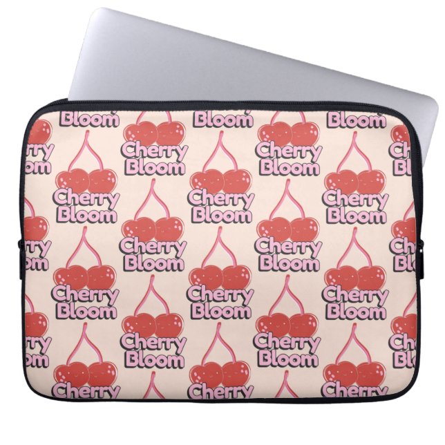 Capa Para Notebook Cherry Bloom Laptop Sleeve (Frente)