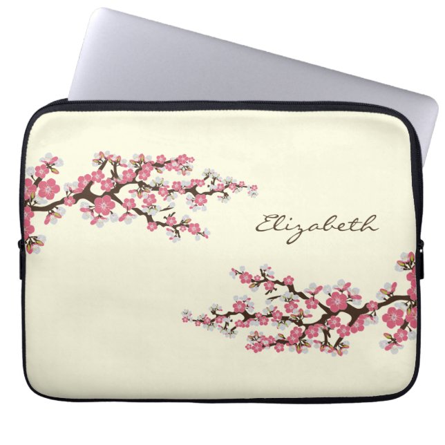 Capa Para Notebook Cherry Blossoms Sakura Bolsa de laptop (rosa) (Frente)