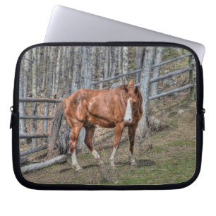 Capa Para Notebook Chestnut Stallion Horse and Forest - Equino