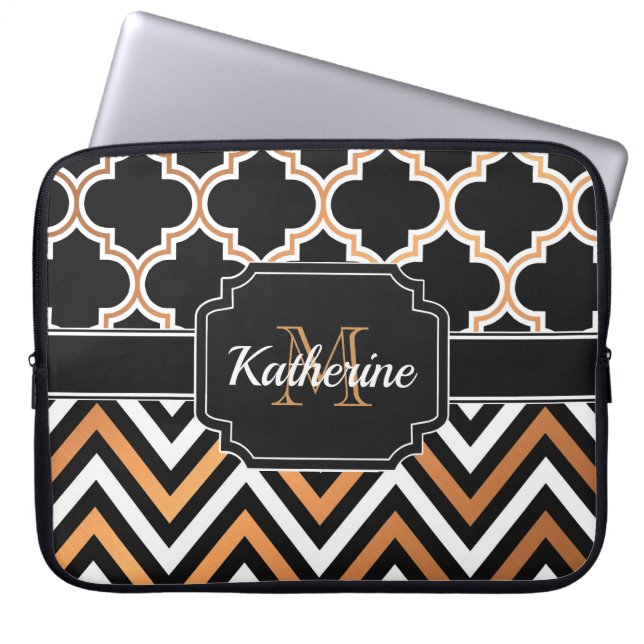 Capa Para Notebook Chevron e Quatrefoil (Frente)