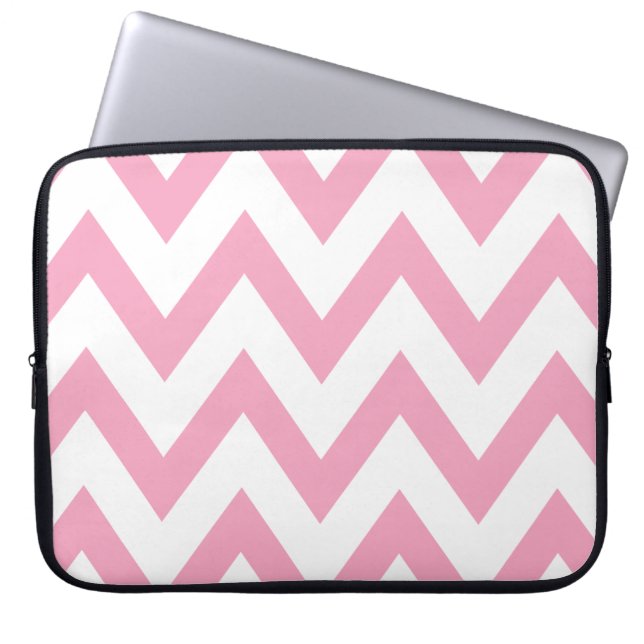 Capa Para Notebook Chevron Rosa (Frente)